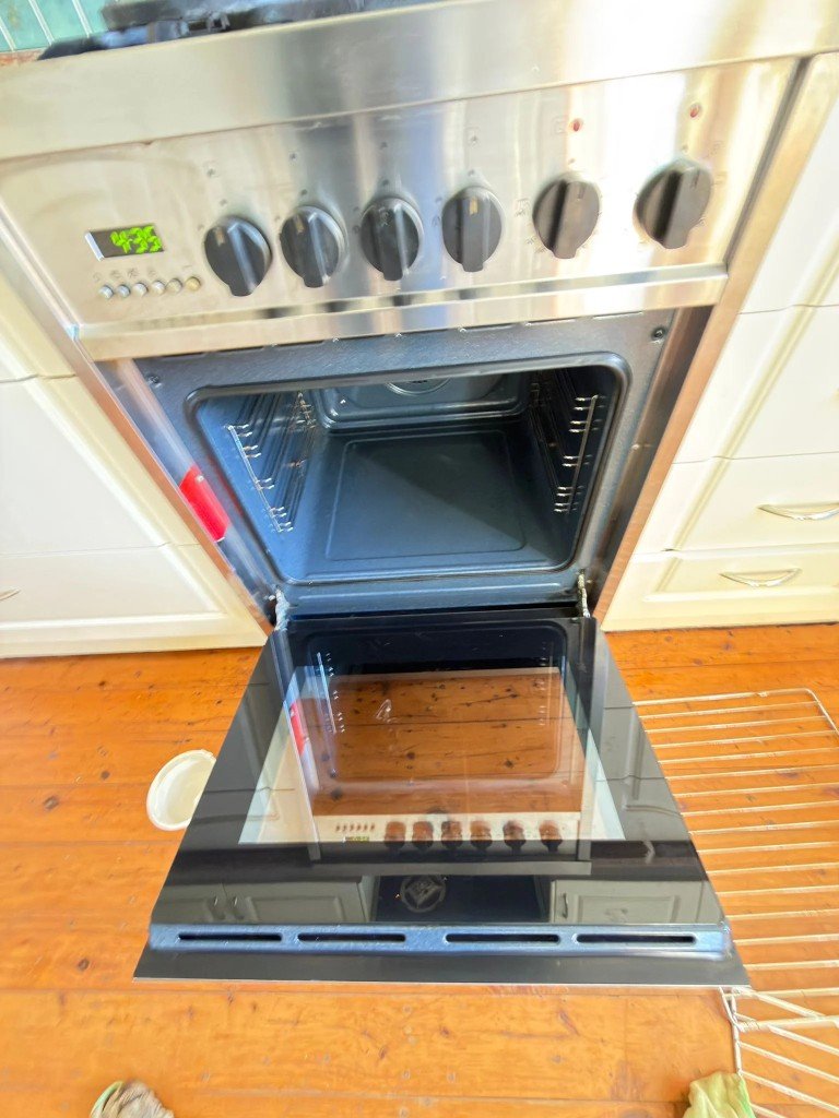 Open oven cleaned to a high standard